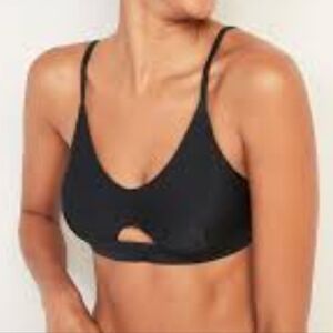 Old Navy Black Women's Keyhole Bralette Swim Top, Size Xl